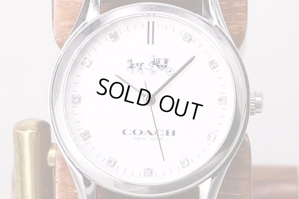 コーチ　ＣＡ９６．７．１４　銀ロゴ文字盤　表面