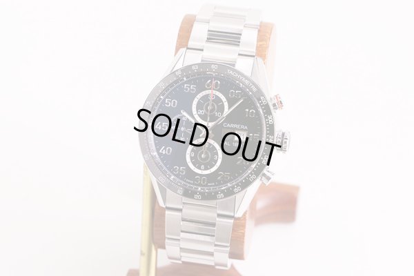 タグホイヤー　カレラ　クロノ　ＣＡＬ１８８７　ＣＡＲ２Ａ１０　紺文字盤　サイド