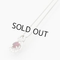 PT850/900　ルビーダイアイリペンダントネックレス　0.28ct 0.06ct 2.50g