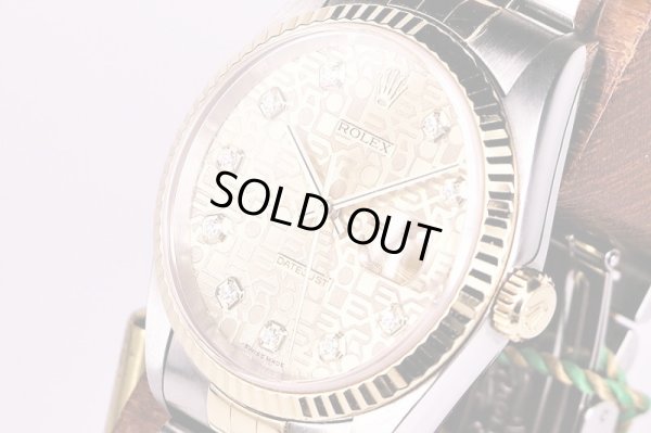 ロレックス　１６２３３Ｇ　Ｋ３３１５０１　シャンパンコンピュータ文字盤　新１０Ｐ　サイド拡大