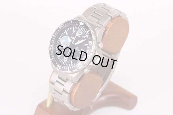 ジン　７５７Ｐ　クロノグラフ　黒文字盤　フリーガースタッフル限定　サイド