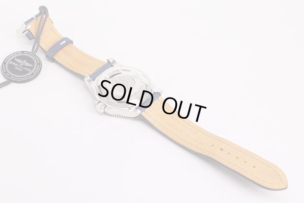 ブライトリング　スーパーオーシャン４４　Ａ１７３９２　青文字盤　革ベルト状態　裏面