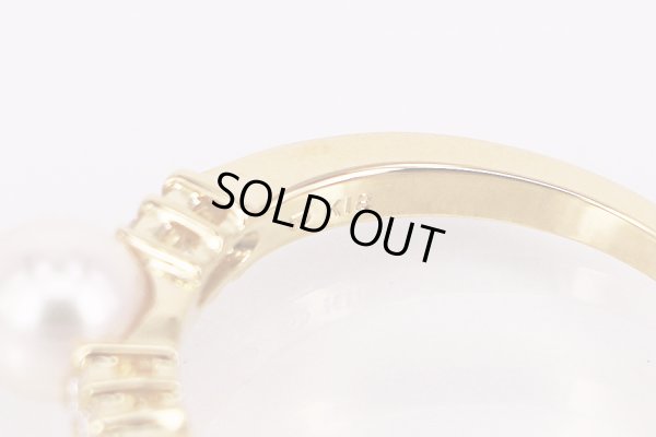 ミキモト　K18 パールダイアイリリング 5.50mm 3.50g　刻印