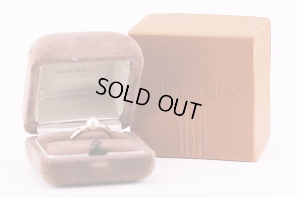 ミキモト　K18 パールダイアイリリング 5.50mm 3.50g　箱