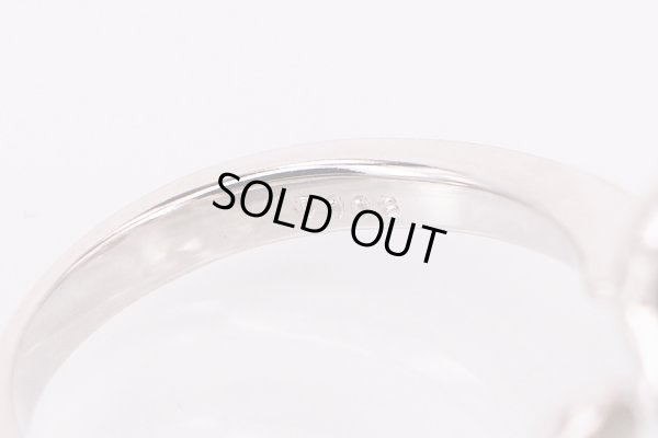 K18WG シェルダイアイリリング 0.08ct 7.10g　刻印(2)