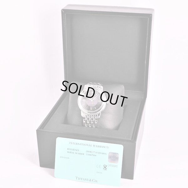 ティファニー　Ｚ００４６．１７．１０Ａ　黒シェル文字盤　箱・保証書