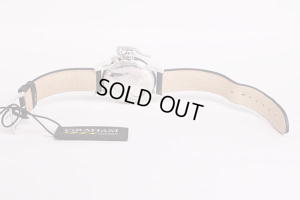 グラハム　クロノファイター１６９５　ＡＸ－２ＣＸＡＳ　銀文字盤　革ベルト