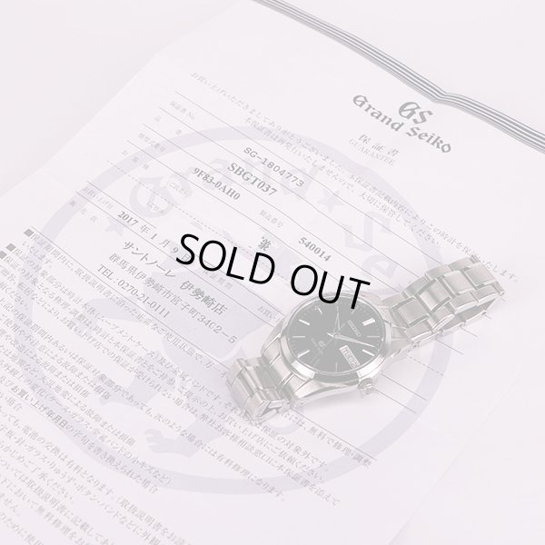 セイコー　グランドセイコー　ＳＢＧＴ０３７　９Ｆ８３－０ＡＨ０　黒文字盤　保証書