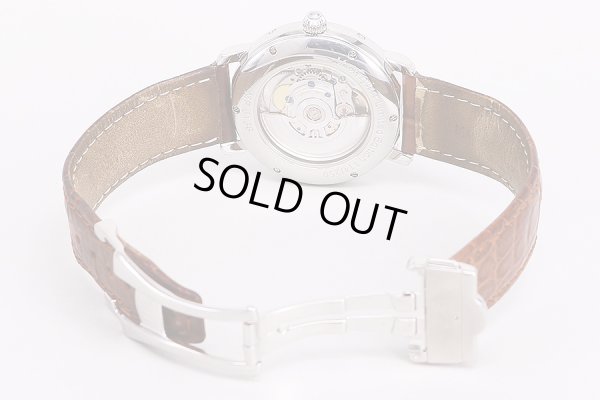 モーリス・ラクロア　マスターピースＭＰ６１３８　ムーンフェイス　銀文字盤（一部シェル）　革ベルト