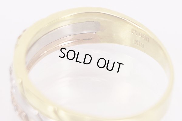 K18/PT900 ダイアイリリング 0.10ct 5.00g　刻印(1)