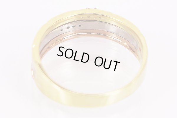 K18/PT900 ダイアイリリング 0.10ct 5.00g　内側