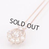 K18PG ダイアイリペンダントネックレス 0.30ct 0.42ct 2.40g