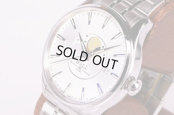 ボールウォッチ　トレインマスター　ムーンフェイス　ＮＭ３０８２Ｄ　銀文字盤　サイド拡大