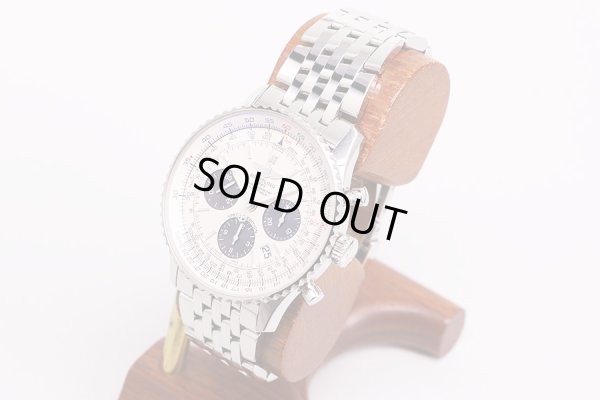 ブライトリング　ナビタイマー０１　Ａ０１２０　銀文字盤　グレーインダイアル　サイド