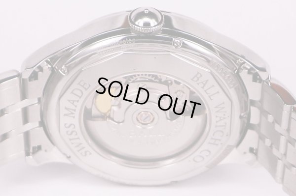 ボールウォッチ　トレインマスター　ムーンフェイス　ＮＭ３０８２Ｄ　銀文字盤　裏面拡大