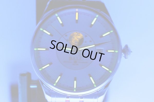 ボールウォッチ　トレインマスター　ムーンフェイス　ＮＭ３０８２Ｄ　銀文字盤　ライト