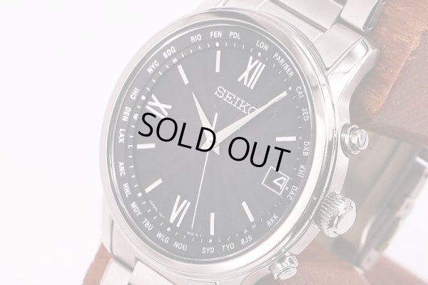 セイコー　ＳＡＧＺ０９７　電波ソーラー　７Ｂ２７－０ＡＥ０　黒文字盤　サイド拡大