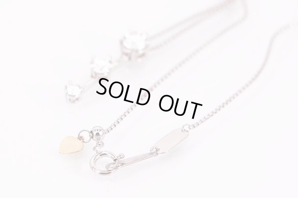 PT850/900 ダイアイリペンダントネックレス 0.70ct 0.50ct 6.60g　留め具