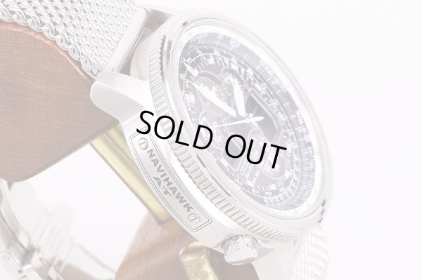 シチズン　ナビホーク　Ｕ６８０－Ｓ０９２８７６　デジアナ　茶文字盤　サイド(2)