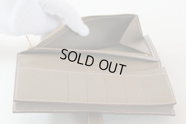 エルメス ベアンスフレ 039785CC-18 エトゥーブ/ゴールド金具 小銭入れ