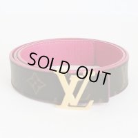 ルイヴィトン　LVエスカル サンチュール・LVイニシャル 30MM リバーシブル M0256W　ピンク