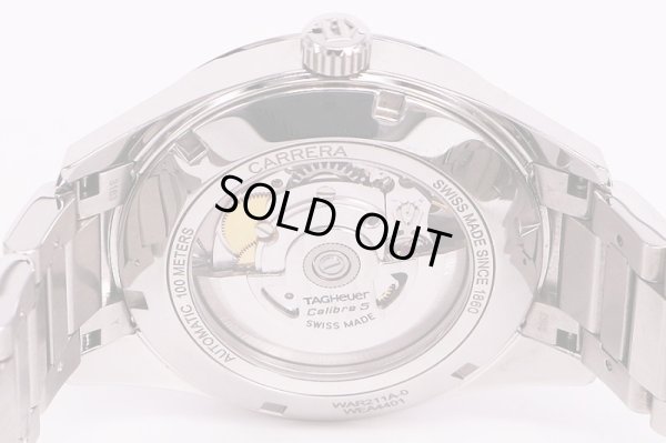 タグホイヤー　カレラ　キャリバー５　ＷＡＲ２１１Ａ－０　黒文字盤　裏面拡大