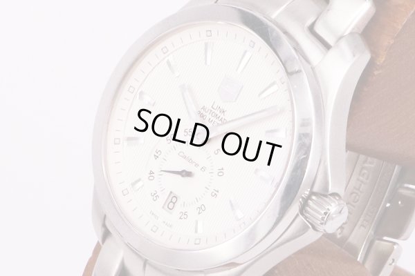 タグホイヤー　リンク　キャリバー６　ＷＪＦ２１１Ｂ　白文字盤　サイド拡大