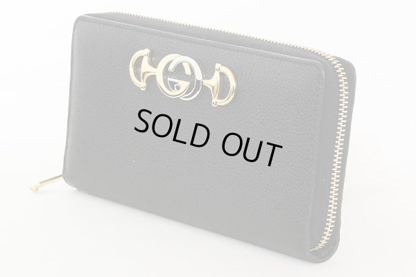 グッチ　ズゥミ ジップアラウンドウォレット 570661 1147　ブラック　サイド