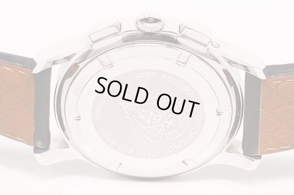 グッチ　５５００　マルチカレンダー　クロノグラフ　黒文字盤　裏面拡大