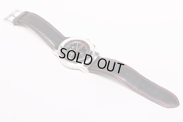 グッチ　５５００　マルチカレンダー　クロノグラフ　黒文字盤　革ベルト状態表面