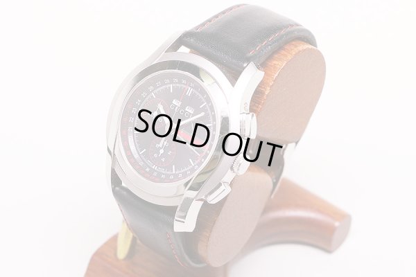 グッチ　５５００　マルチカレンダー　クロノグラフ　黒文字盤　サイド