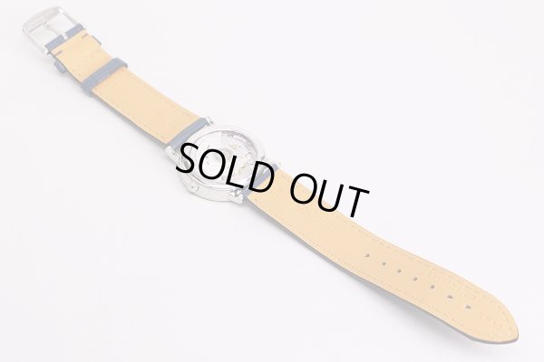 ロンジン　エレガンス　Ｌ４．８０９　紺文字盤　革ベルト状態裏面