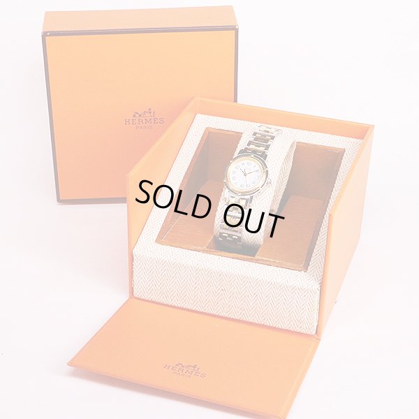 エルメス　クリッパーコンビ　ＣＬ４．２２０　白文字盤　箱