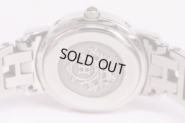 エルメス　クリッパーコンビ　ＣＬ４．２２０　白文字盤　裏面拡大