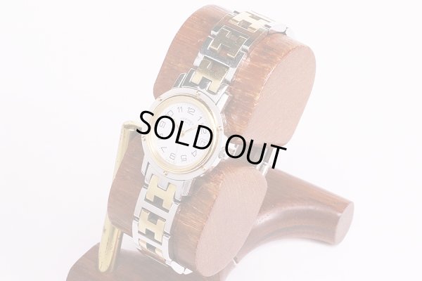 エルメス　クリッパーコンビ　ＣＬ４．２２０　白文字盤　サイド