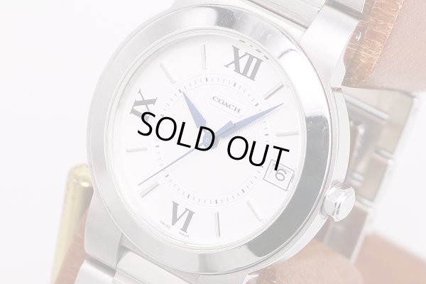 コーチ　０１９１Ｍ　銀文字盤　サイド拡大