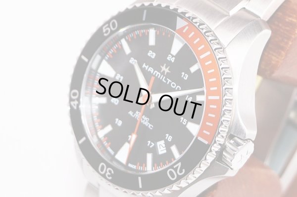 ハミルトン　カーキネイビー　スキューバ　Ｈ８２３０５０　黒文字盤　サイド拡大