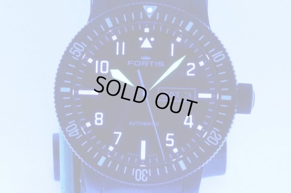 フォルティス　Ｂ－４２　６４７．１８．１０　エアロマスター　ミッションタイマー　黒文字盤　ライト