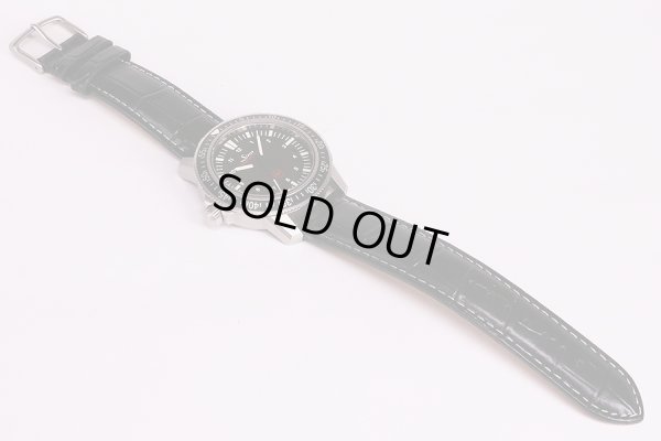 ジン　ＥＺＭ３　６０３　黒文字盤　革ベルト状態　表面