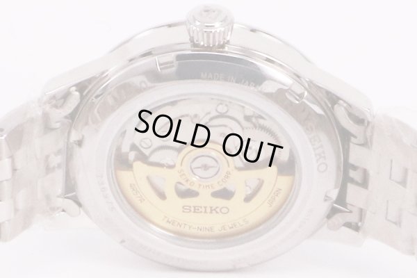 セイコー　プレサージュ　ＳＡＲＹ１２９　銀文字盤　裏面拡大