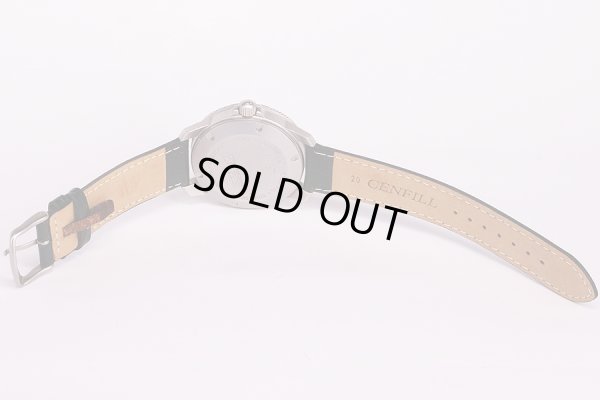 ジン　ＥＺＭ３　６０３　黒文字盤　革ベルト