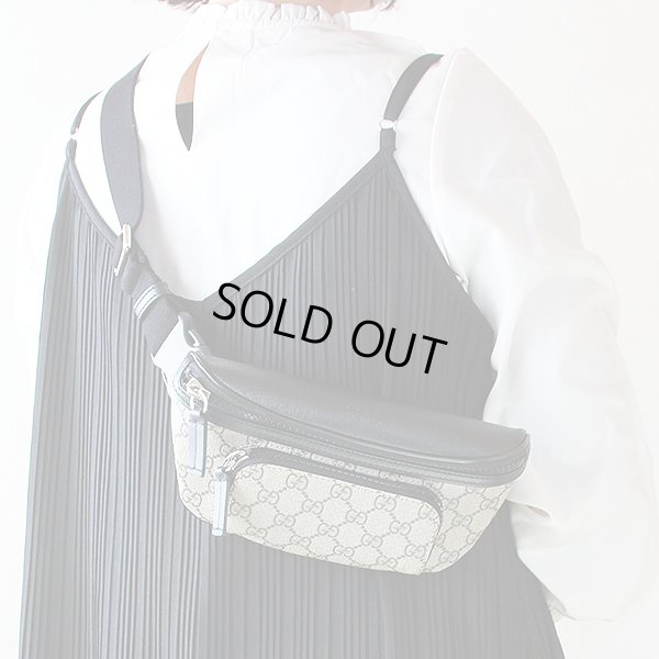 グッチ 【オンライン限定】 ベルトバック 450946 486623 ベージュ/ブラック 掛けたイメージ