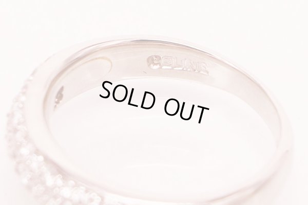 セリーヌ　PT900 ダイアイリリング 0.76ct 0.03ct 6.00g　内側(2)