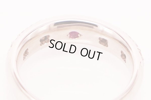 セリーヌ　PT900 ダイアイリリング 0.76ct 0.03ct 6.00g　内側