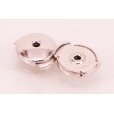 ティファニー　PT950 ペーパーフラワー タンザナイトダイアイリ フラワー ドロップピアス 10.30g　留め具拡大
