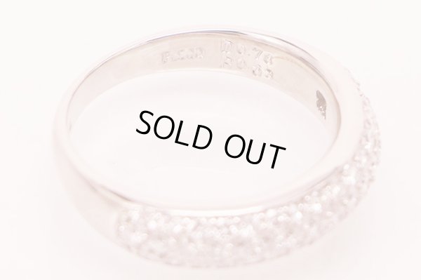 セリーヌ　PT900 ダイアイリリング 0.76ct 0.03ct 6.00g　刻印