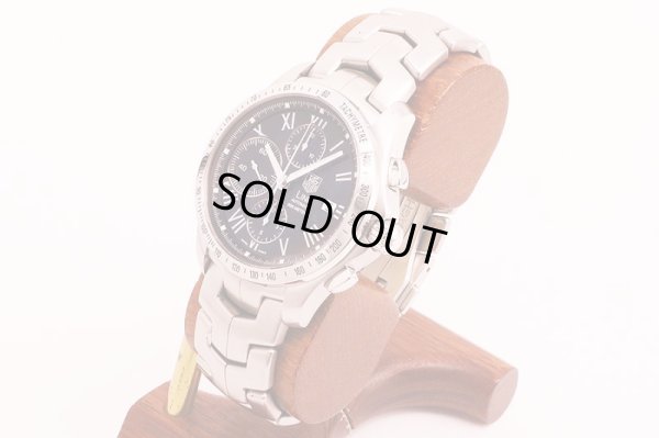 タグホイヤー　リンク　クロノグラフ　ＣＪＦ２１１９　２０１０年限定　黒文字盤　サイド