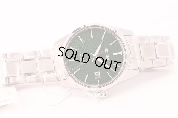 セイコー　プレサージュ　シャープエッジ　ＳＡＲＸ０７９　常盤　緑文字盤　拡大