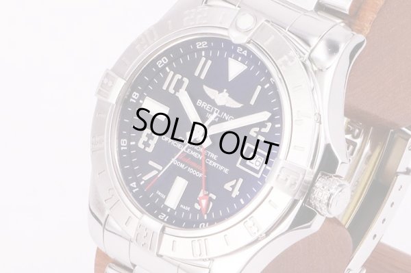 ブライトリング　アベンジャーIIＧＭＴ　Ａ３２３９０　黒文字盤　サイド拡大