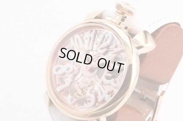 ガガミラノ　マニュアーレ４８　５３１１．０１　両面スケルトン文字盤　サイド拡大